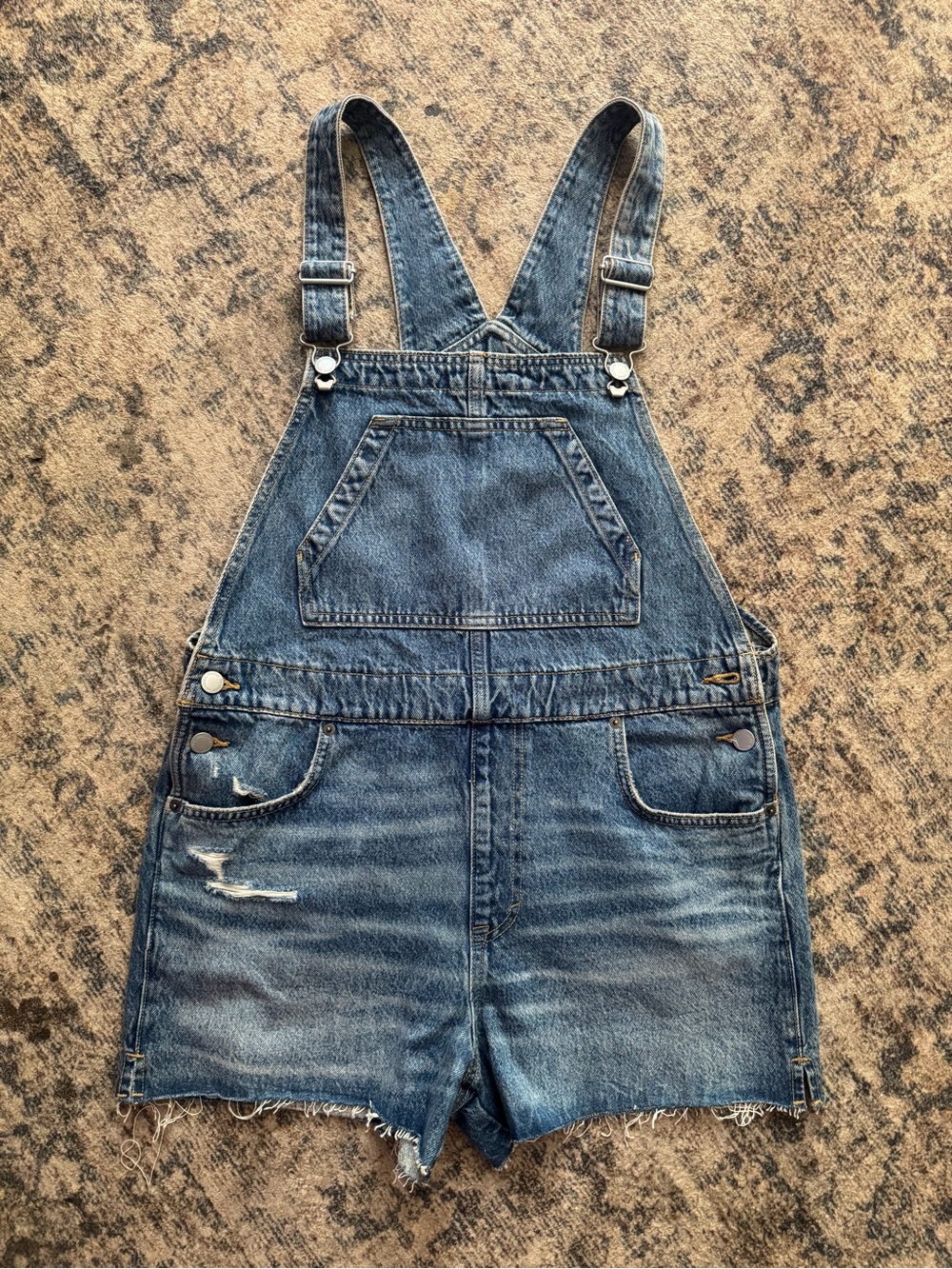 Threshold Blue Denim Overall Jean Shorts